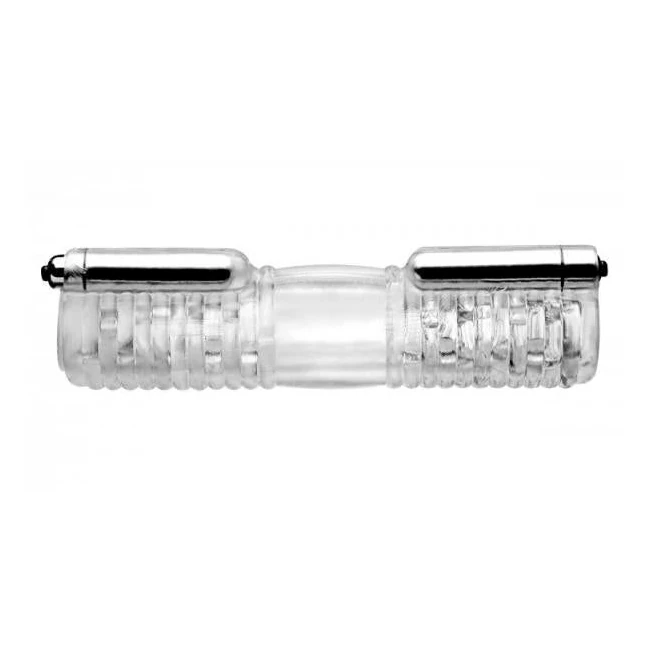 Tom of Finland Head to Head Vibrating Sleeve - Grip & Control