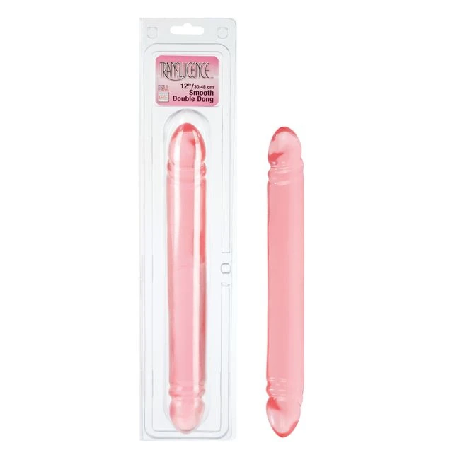 Translucence Smooth Dbl Dong 12in - Experience the Translucence Smooth Dbl Dong 12in