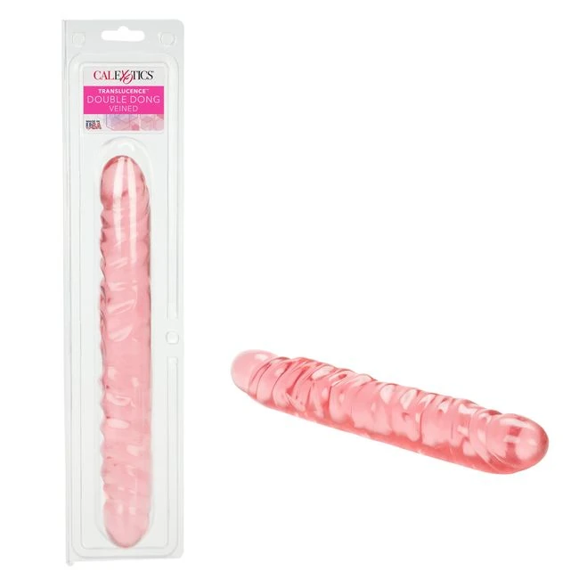 Translucence Veined Dbl Dong 12in - Experience the Versatility of the Translucence Veined Double Dong