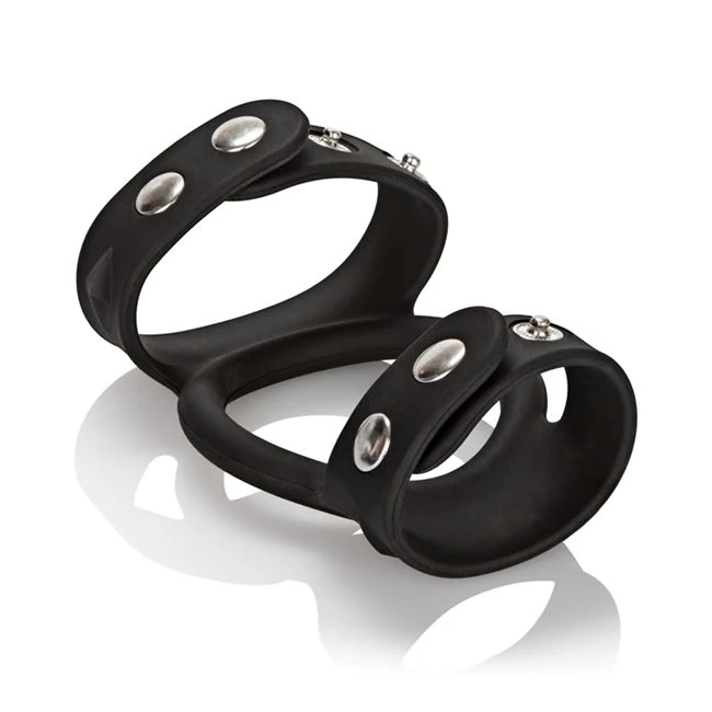 Tri Snap Cock & Ball Cage Silicone - Enhance Your Performance with the California Exotic Novelties Tri Snap Cock & Ball Cage