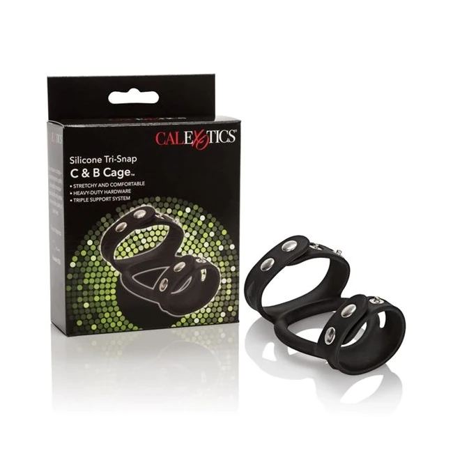 Tri Snap Cock & Ball Cage Silicone - Versatile and Comfortable Design