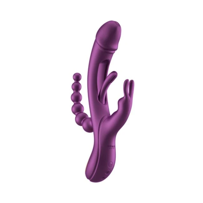 Trilux Kinky Finger Rabbit Vibrator with Anal Beads - Vibration Modes