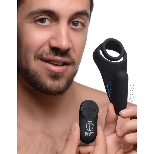 Trinity 4 Men 7x Silicone C- Ring W/ Taint Stimulator - Materials & Design