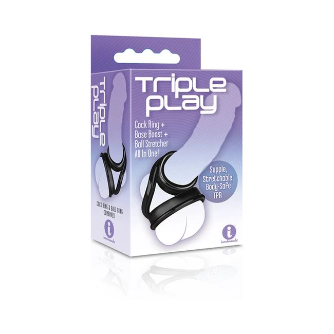 Triple Play Cock Ring, Base Boost, Ball Stretcher Black - Build & Quality