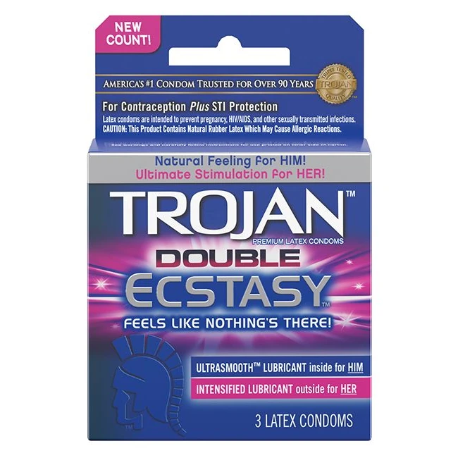 Trojan Double Ecstasy 3pk - Overview