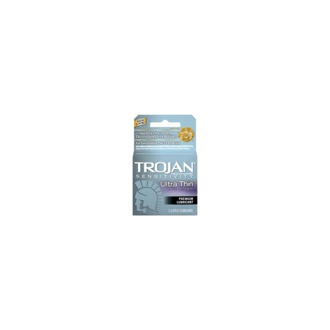 Trojan Ultra Thin Lube 3pk - Trojan Ultra Thin Lube 3pk by Paradise Products