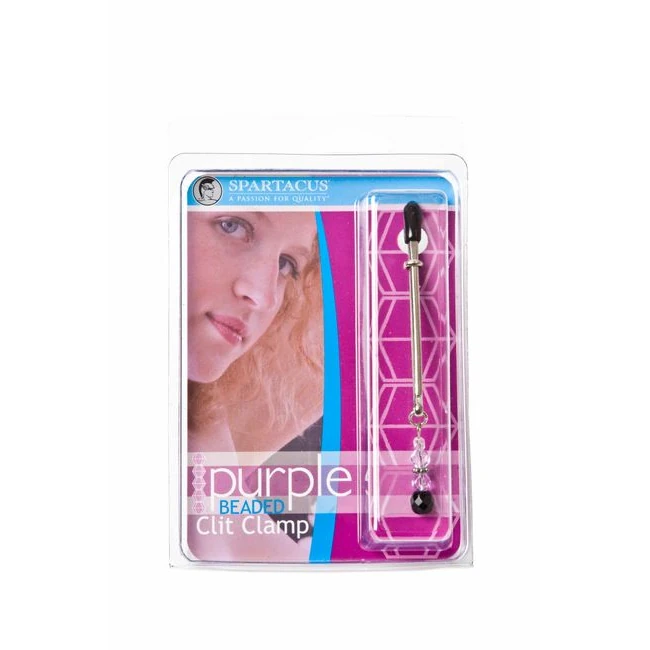 Tweezer Clit Clamp W/purple Beads - Shape & Comfort