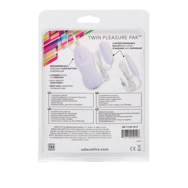 Twin Pleasure Pack Purple - Vibration Modes and Stimulation