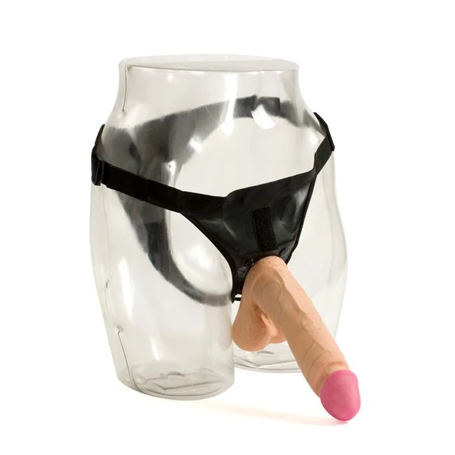 Ultra-realistic 8in Cock W/harness Bx - Shape & Texture