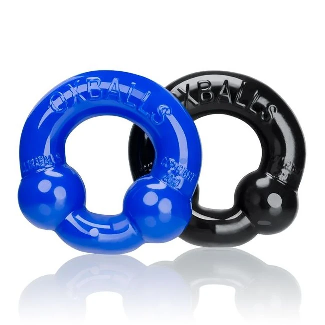 Ultraballs 2 Pk Cockring Black /police Blue - What Stands Out