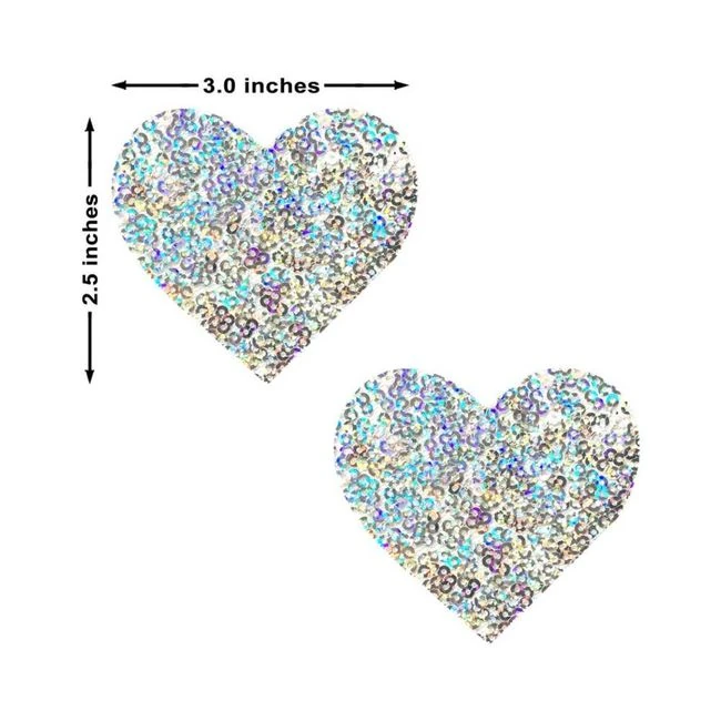 Unicorn Tears Sparkle Sequin I Heart U Pasties - Fit & Sizing