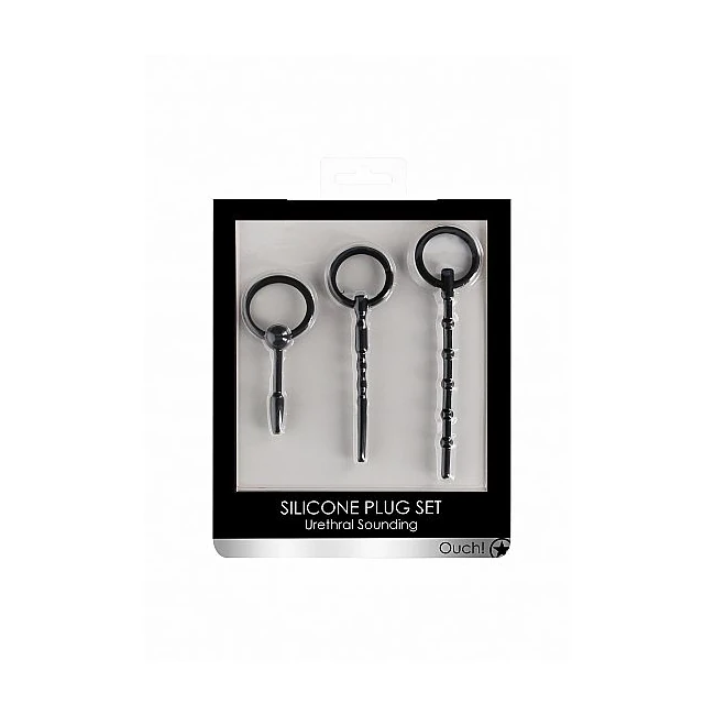 Urethral Sounding Plug Set Black - Overview of the SHOTS AMERICA Urethral Sounding Plug Set Black