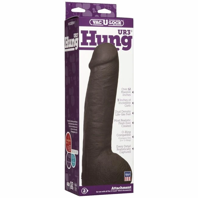 Vac U Lock Attachment Hung Black Bx - Oversized Realistic Vac-U-Lock Dildo Attachment