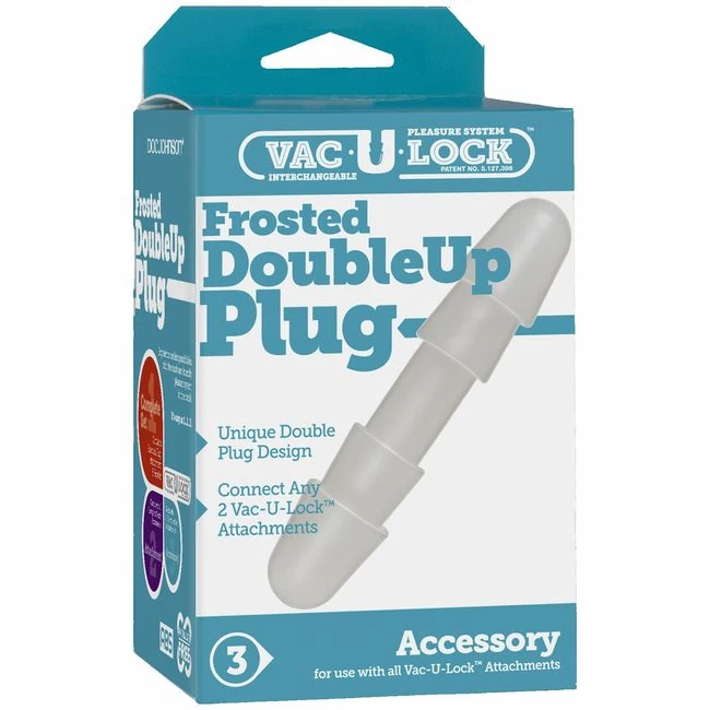 Vac U Lock Double Up Plug Frost - Vac-U-Lock Double Up Plug Frost by Doc Johnson Novelties