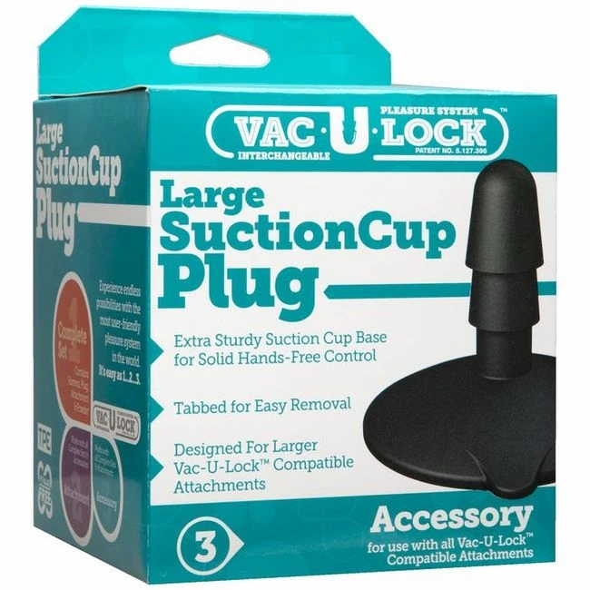Vac U Lock Large Suction Cup Black - A Jumbo Suction Base Built for the Biggest Vac-U-Lock Attachments