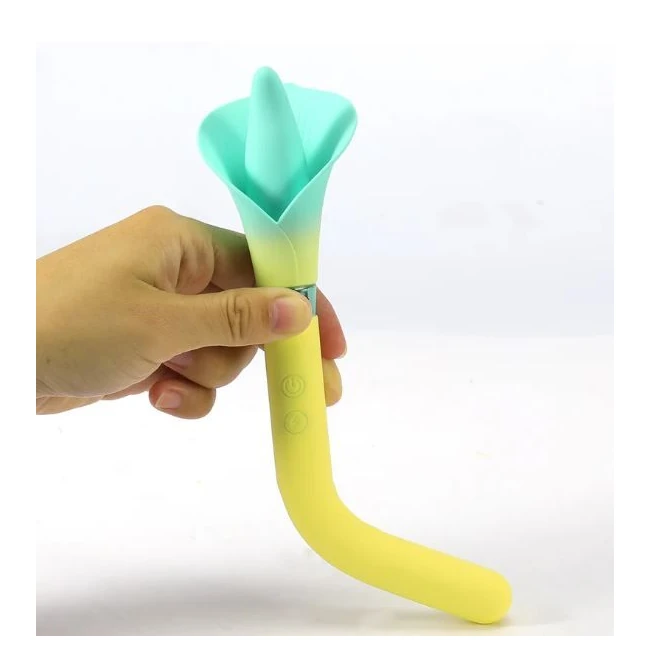Vala Dual Jaguar Power Flower Vibe - Silky Silicone, a Bendable Stem, and a Petal Tip
