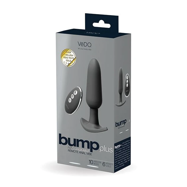 Vedo Bump Plus Rechargeable Remote Control Anal Vibe - Remote Control Vibration in a Slim, Wearable Plug