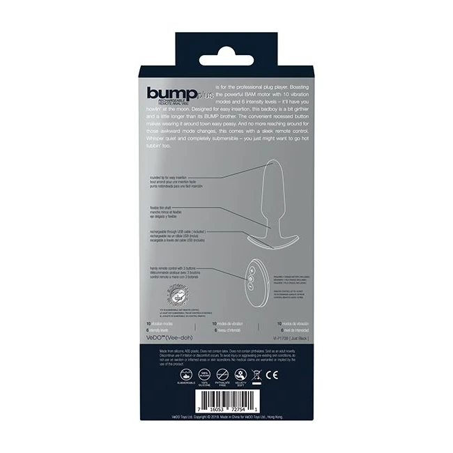 Vedo Bump Plus Rechargeable Remote Control Anal Vibe - How It Feels and Fits