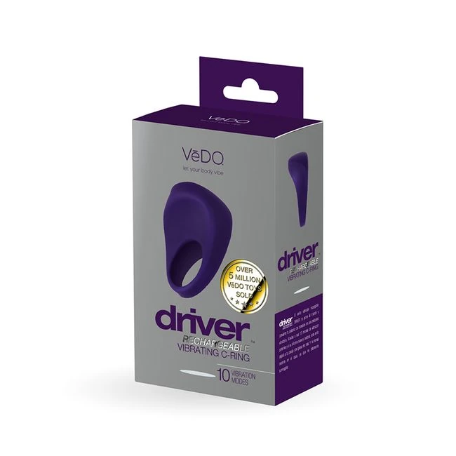 Vedo Driver Rechargeable Vibrating C-ring - Experience Elevated Intimacy with the Vedo Driver Rechargeable Vibrating C-Ring