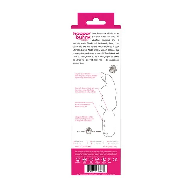 Vedo Hopper Rechargeable Mini Vibe Pretty in Pink - Power & Performance