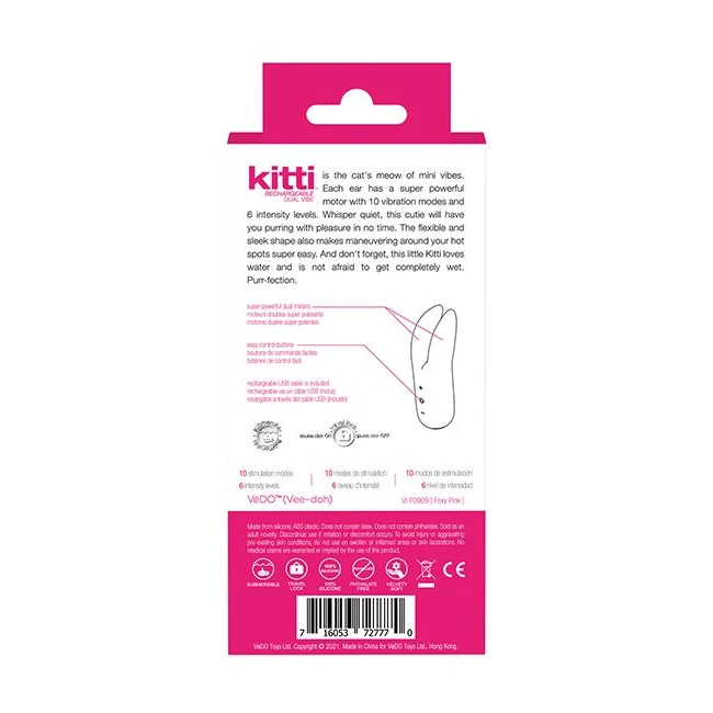 Vedo Kitti Rechargeable Vibe - Vibration Modes and Intensity