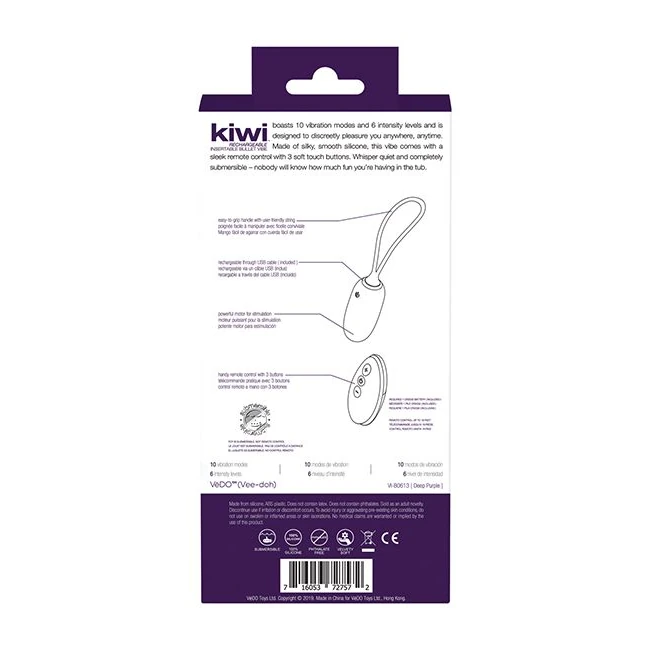 Vedo Kiwi Rechargeable Bullet Insertable Deep Purple - How It Feels