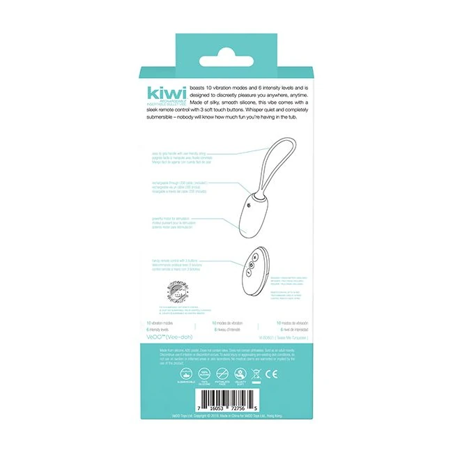 Vedo Kiwi Rechargeable Bullet Insertable Tease Me Turquoise - How It Feels