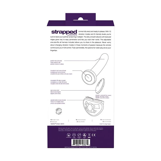 Vedo Strapped Rechargeable Strap on Deep Purple - How It Feels