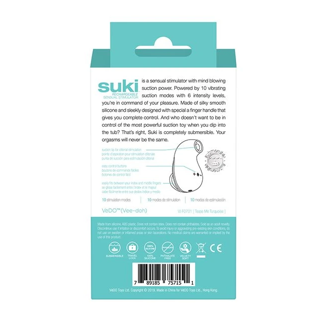 Vedo Suki Rechargeable Sonic Vibe Tease Me Turquoise - How It Feels