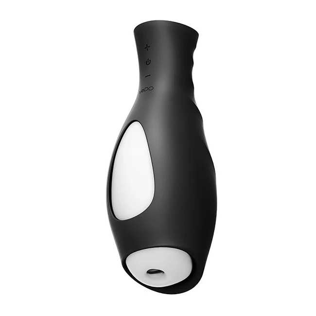 Vedo Torpedo Rechargeable Stroker Just Black W/ Glow Sleeve - Design Details