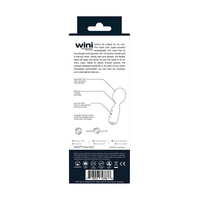 Vedo Wini Rechargeable Mini Wand - Vibration Modes and Intensity