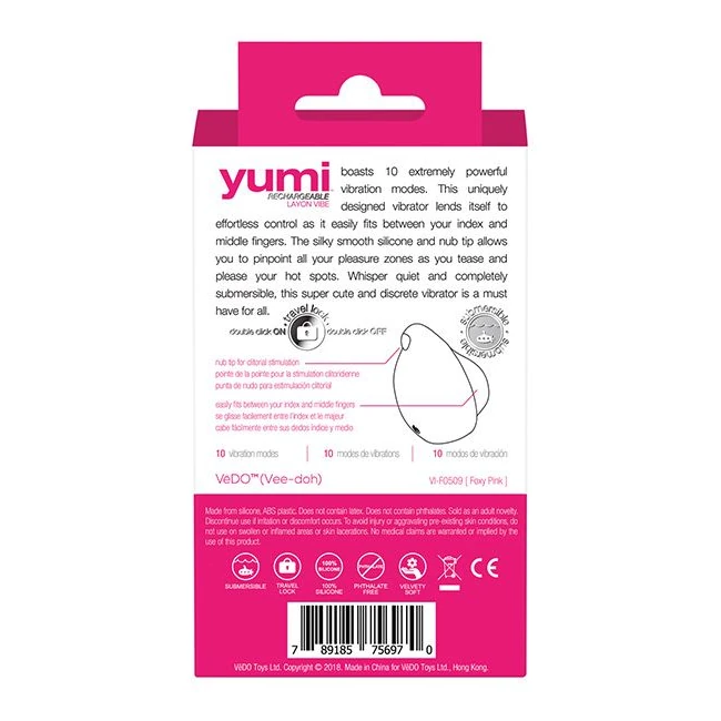 Vedo Yumi Rechargeable Vibe - Product Features