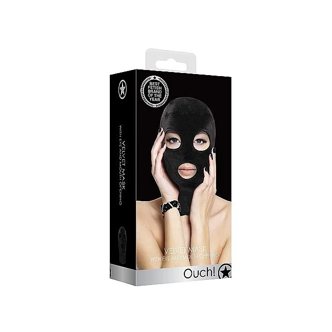 Velvet & Velcro Mask W/ Mouth Opening - Hardware & Fasteners