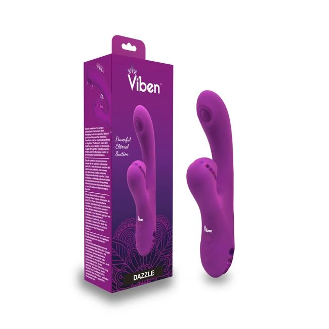 Viben Dazzle Thumping & Suction Rabbit Berry - Vibration and Stimulation Modes
