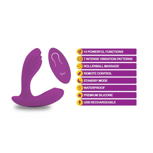 Viben Epiphany Rollerball Clit Massager Berry - Vibration Modes and Features