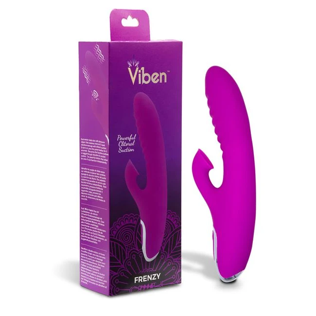 Viben Frenzy Rabbit Vibe W/ Clit Suction Berry - Overview