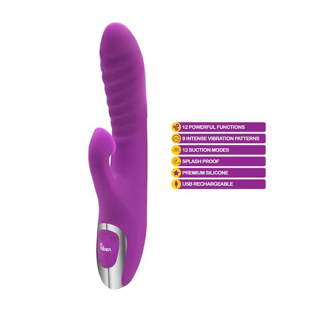 Viben Frenzy Rabbit Vibe W/ Clit Suction Berry - How It Feels