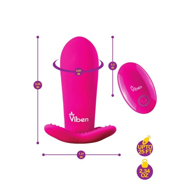 Viben Intrigue Panty Vibe W/ Pleasure Nubs Hot Pink - Power & Performance