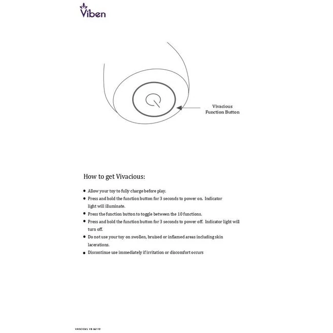 Viben Vivacious 10 Function Bullet - Vibration Modes and Sensations