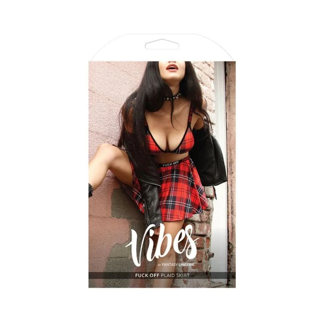 Vibes Fuck Off Plaid Skirt Lxl - Design & Style