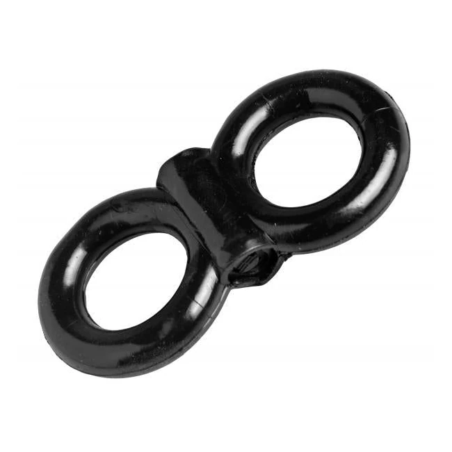 Vibrating Dual Cock Ring Black - Vibrating Dual Cock Ring Black