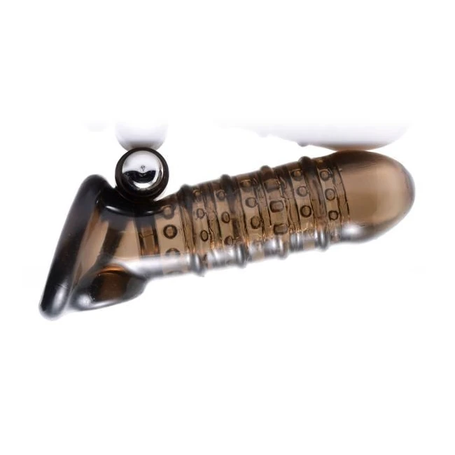 Vibrating Girth Enhancing Sheath Black - Fabric & Feel