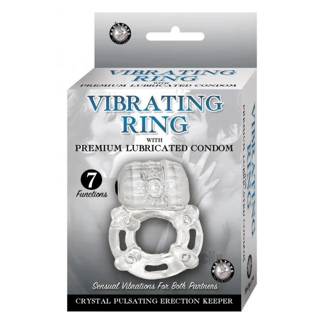 Vibrating Ring Crystal Pulsating Erection Keeper Clear - Fabric & Feel