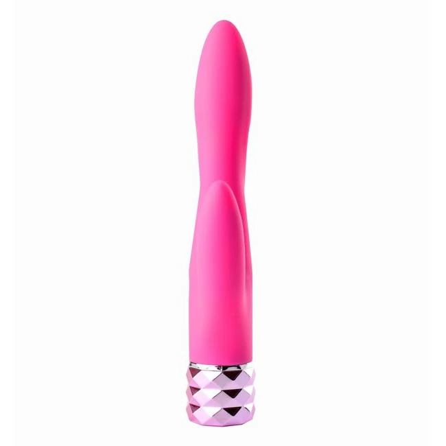 Victoria Rechargeable Silicone Dual Vibe Neon Pink - Victoria Rechargeable Silicone Dual Vibe Neon Pink