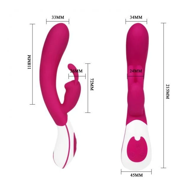 Vincent Voice Controlled Rechargeable Rabbit Vibrator - Pink - Vibration Modes