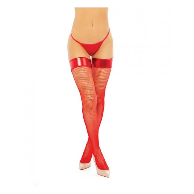 Vinyl Top Fishnet Stocking - Fabric & Feel