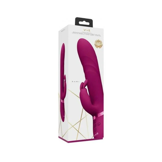 Vive Nari Rechargeable Silicone G-spot Rabbit Vibrator with Rotating Beads - Discover the Power of the Vive Nari Rechargeable Silicone G-spot Rabbit Vibrator
