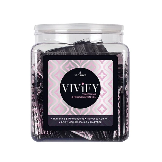 Vivify Tightening & Rejuvenation Gel 100 Pc Single Use Packet Tub - Vivify Tightening & Rejuvenation Gel – 100 Single-Use Packets