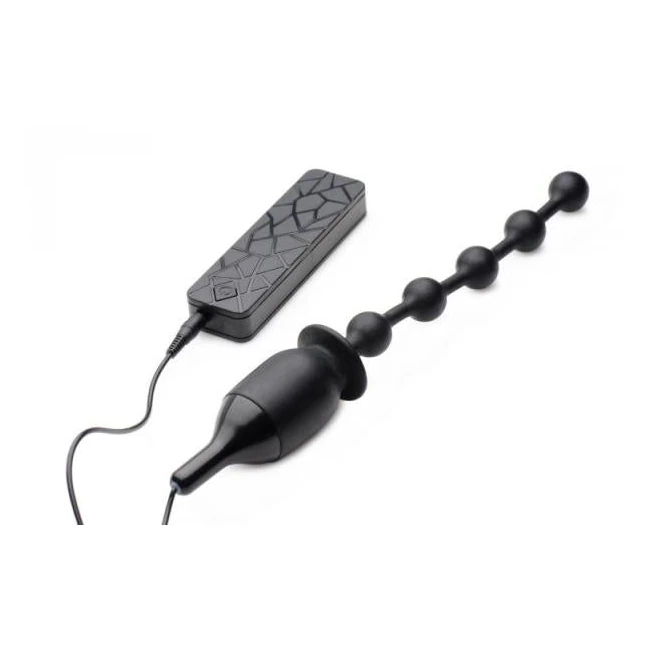 Voodoo Beads 10x Vibrating Silicone Anal Wand Black - How It Feels