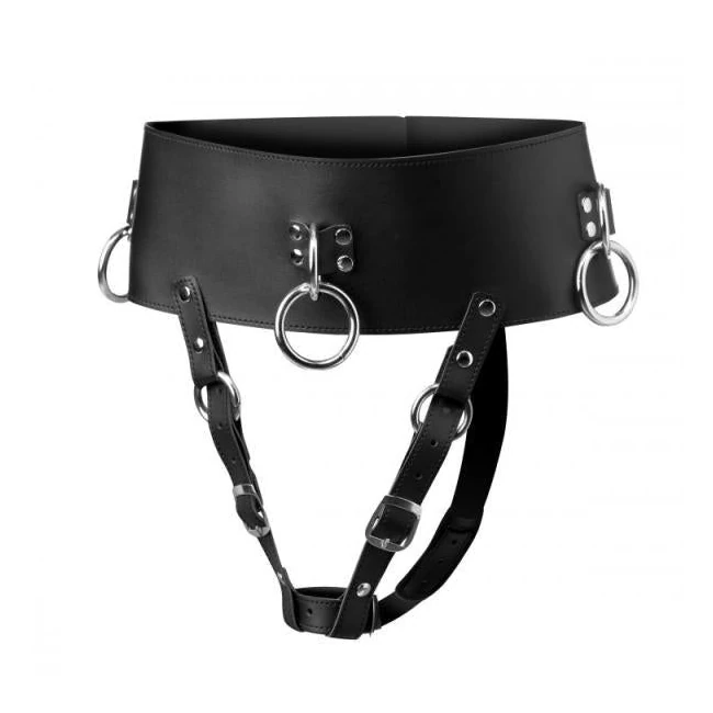 Wand Massager Orgasm Belt O/s Black Leather - Vibration Modes and Performance